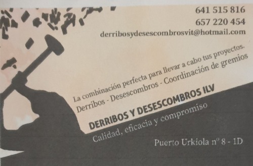 Derribos Y Desescombros Ilv: Derribos y desescombros  en Vitoria-gasteiz Álava