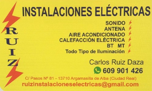 Carlos Ruiz Daza: Electricista  en Argamasilla De Alba Ciudad Real