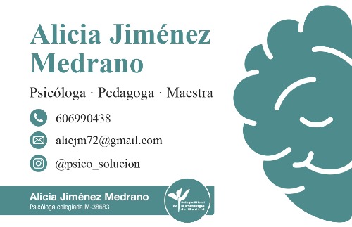 Alicia Jiménez Medrano: Psicología pedagogía maestra  en Collado Villalba Madrid