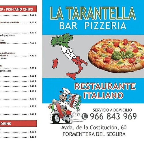 La Tarantella Formentera Del Segura: Chef restaurante pizzeria italiano la tarantella formentera del segura  en Formentera del segura alicante Alicante