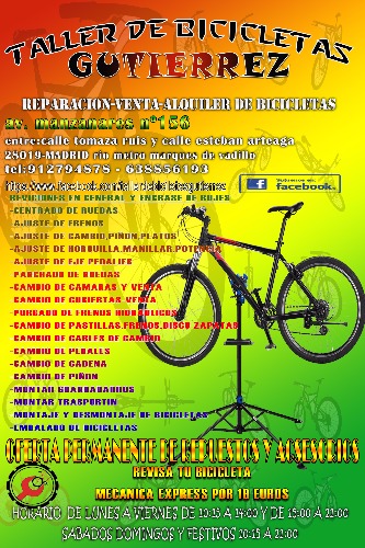 Orlando: Mecanico de bicicletas  en carabanchel Madrid