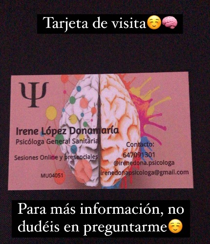 Trabajo4 Irene Lopez Donamaria - Psicóloga  en MURCIA Murcia