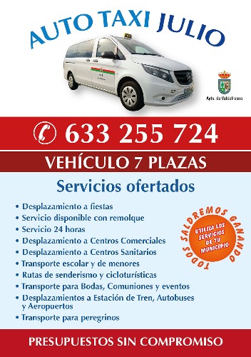 Trabajo1 Servicio de autotaxi  en Paradilla de la Sobarriba León - Julio Francisco Pérez