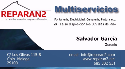 Trabajo1 Mantenimiento general.  en Coin Málaga - Salvador Garcia Galiano