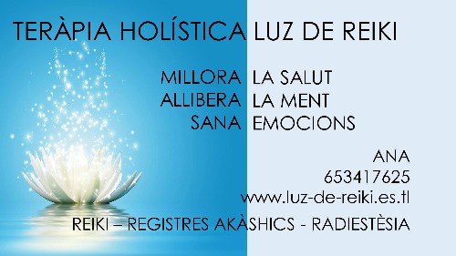 Trabajo1 Maestra de reiki y terapeuta de sanación akashica titulada  en Barcelona - Ana