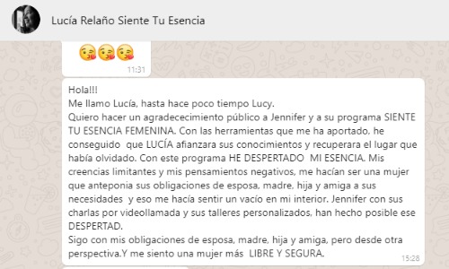 Trabajo3 Coaching femenino essentir  en Mollet del Valles Barcelona - Jennifer García Carnero